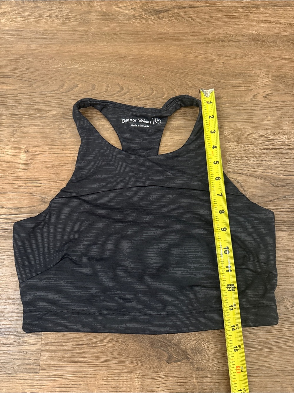 Outdoor Voices Black High-Neck Racerback Sports Bra Size Medium